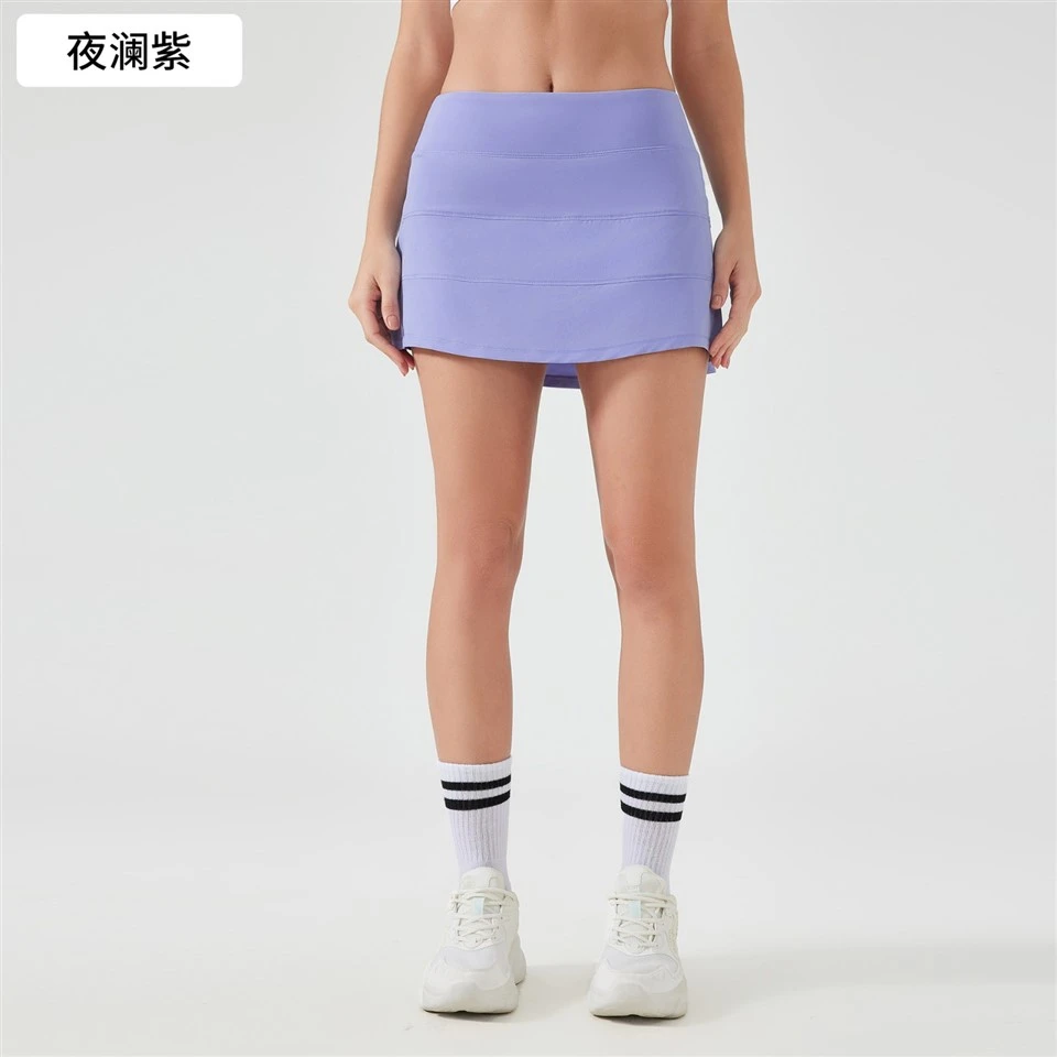Women's Quick-Dry Sports Skirt With Back Pocket Two-Piece Tennis Skirt Anti-Peek For Yoga Gym & Workout
