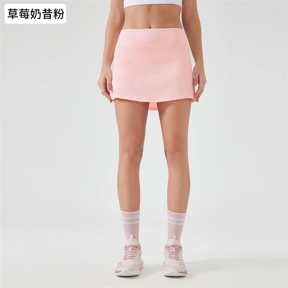 Women's Quick-Dry Sports Skirt With Back Pocket Two-Piece Tennis Skirt Anti-Peek For Yoga Gym & Workout